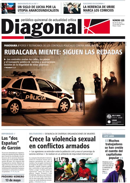 Diagonal # 125 (Del 29 de Abril al 12 de Mayo)