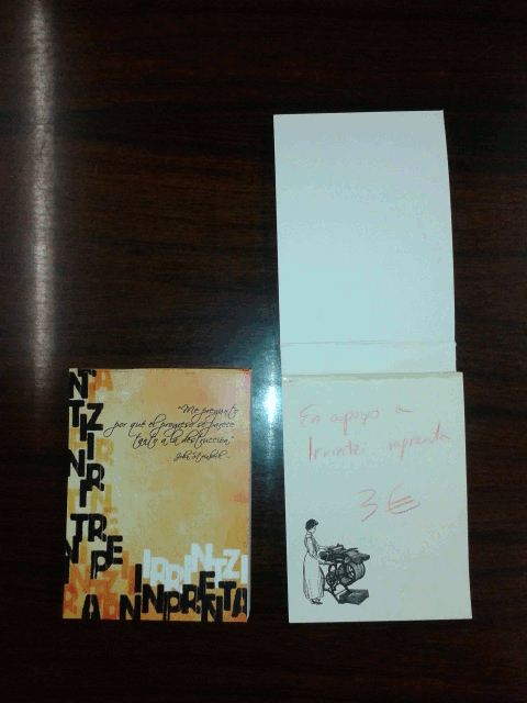 Bloc de notas Irrintzi inprenta Bloc de notas Irrintzi inprenta